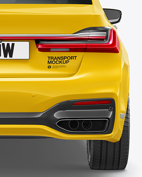 Luxury Sedan Mockup - Back View