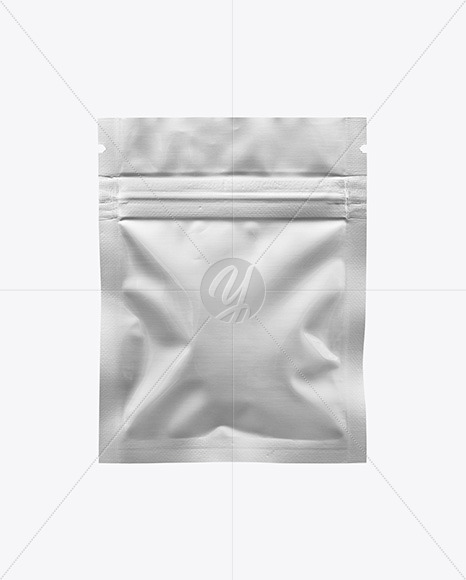 Metallic Sachet with Zip Lock Mockup