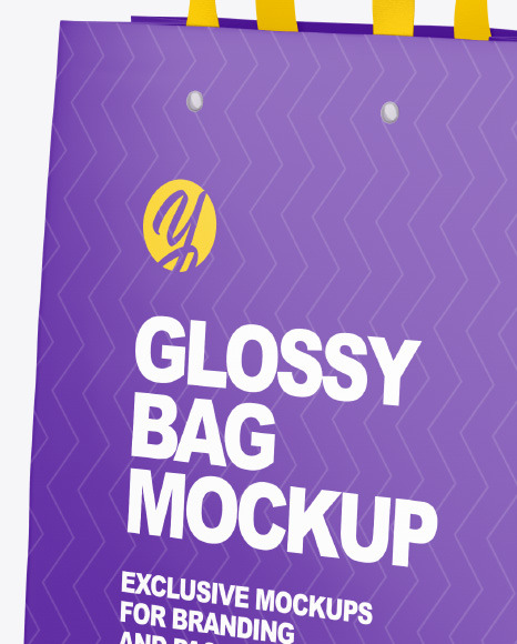 Glossy Paper Bag Mockup