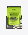 Metallic Sachets w/ Paper Box Mockup