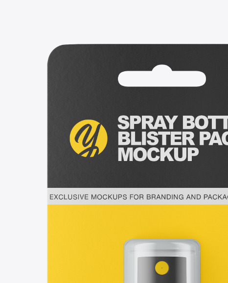 Spray Bottle Blister Pack Mockup