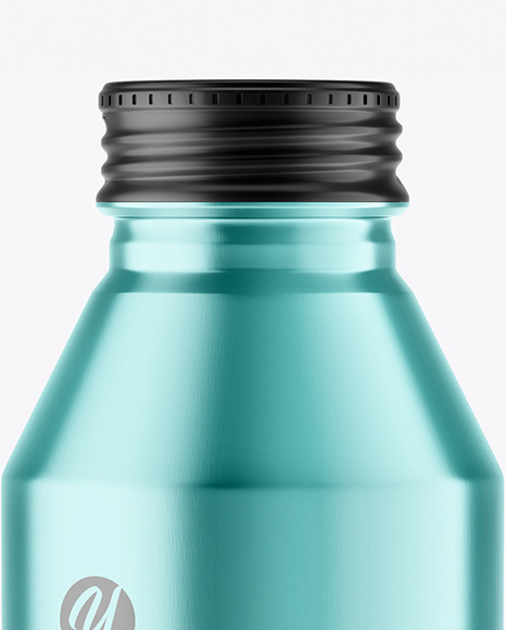 Metallic Drink Bottle Mockup