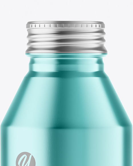 Metallic Drink Bottle Mockup