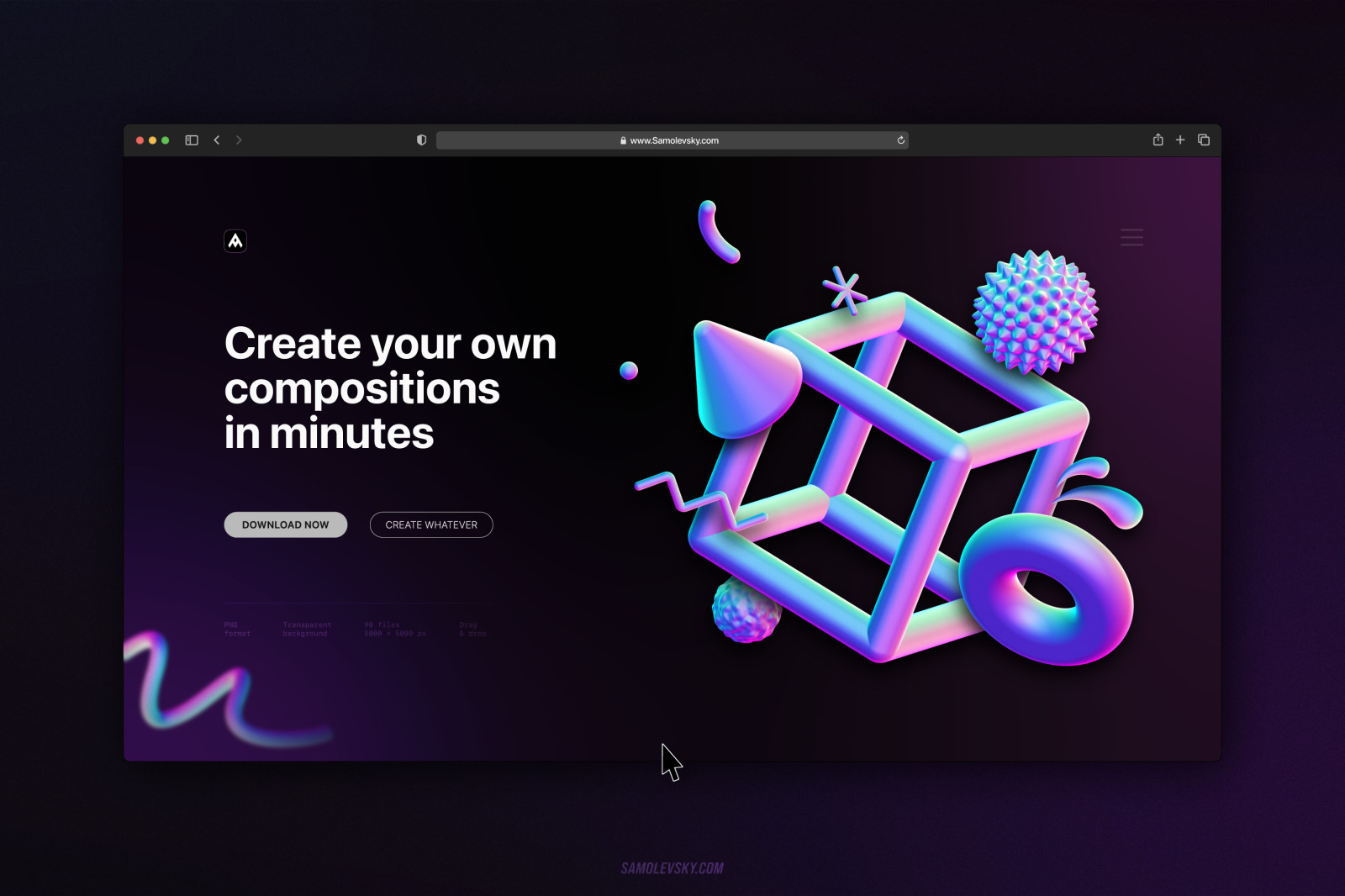 Holographic 3D shapes collection Holographic 3D shapes collection