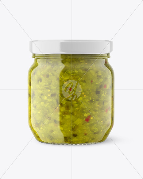 Glass Jar with Salad Mockup