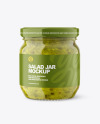 Glass Jar with Salad Mockup