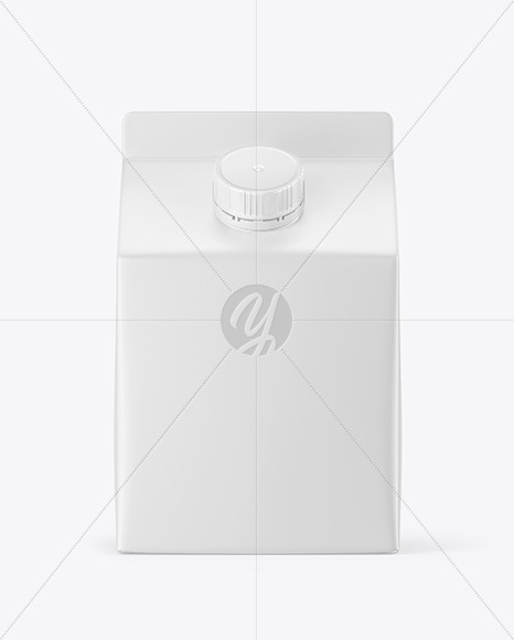 Matte Drink Carton with Screw Cap Mockup