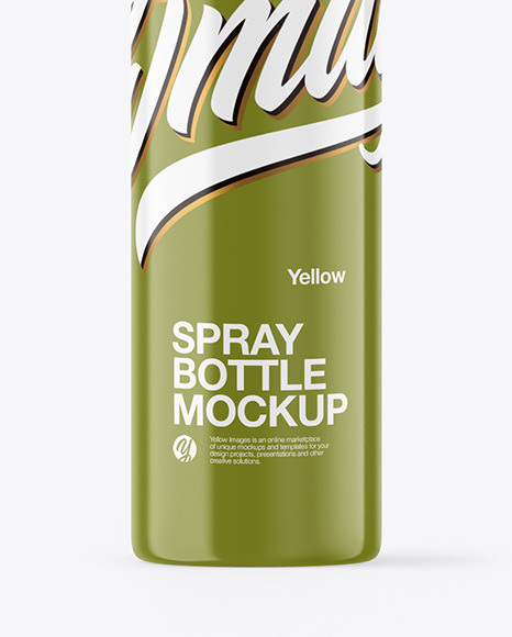 Glossy Spray Bottle Mockup