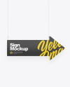 Glossy Arrow Sign Mockup