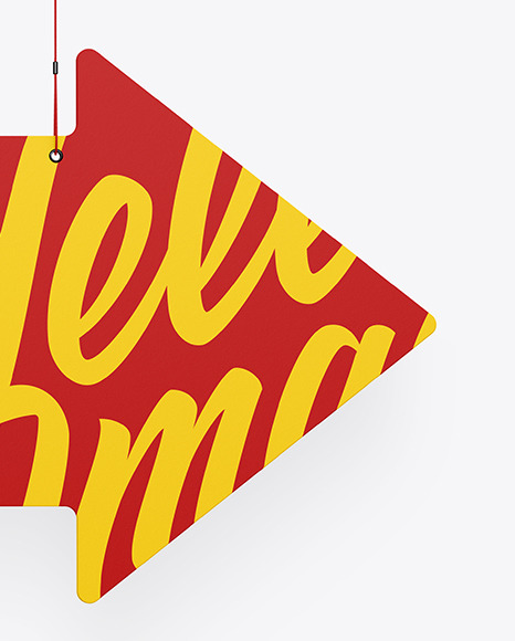 Matte Arrow Sign Mockup