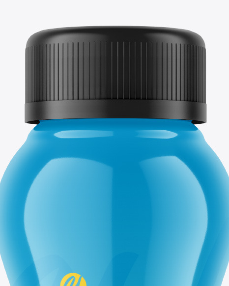 Glossy Plastic Bottle Mockup