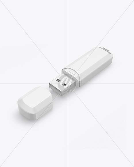 Plastic USB Flash Drive Mockup