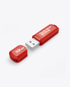 Plastic USB Flash Drive Mockup