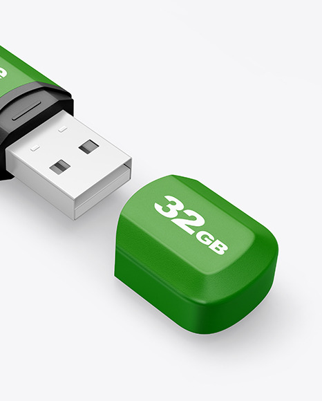 Textured USB Flash Drive Mockup