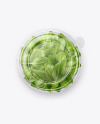 Paper Container With Salad &amp; Transparent Cap Mockup