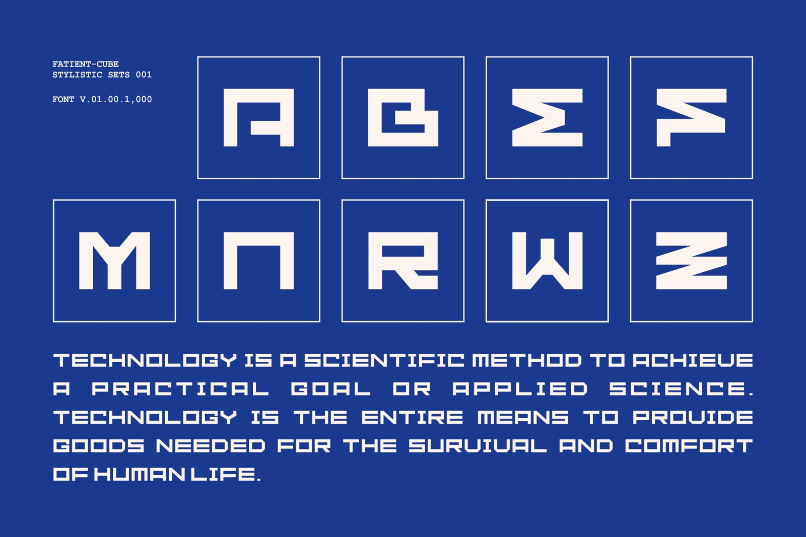 GR Fatient - Modern Cubical Typeface GR Fatient - Modern Cubical Typeface