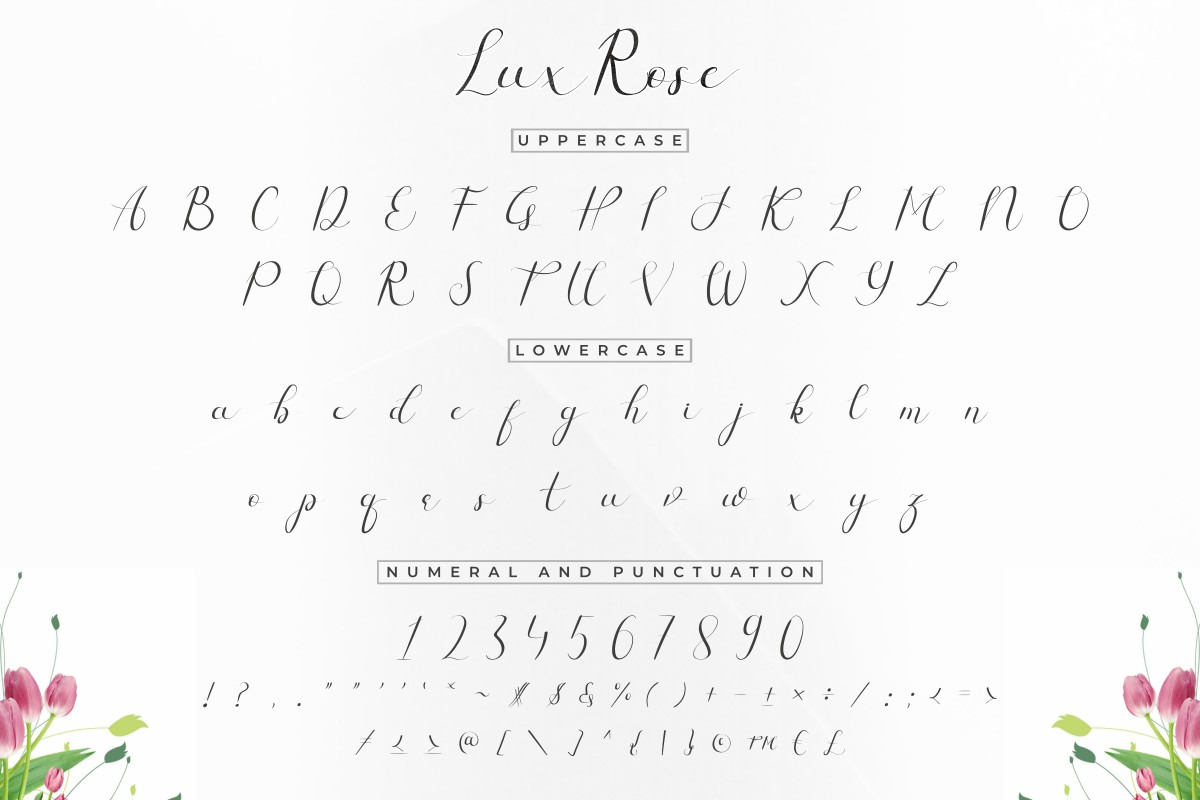 Lux Rose Calligraphy Font