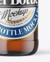 Amber Glass Beer Bottle Mockup