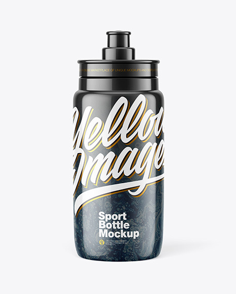 Glossy Sport Bottle Mockup