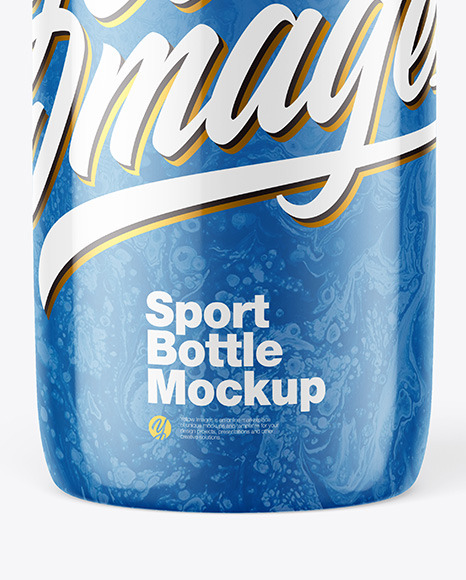 Glossy Sport Bottle Mockup