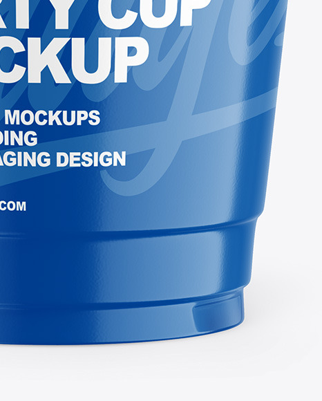 Glossy Plastic Cup Mockup