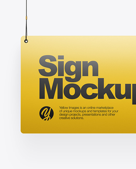 Metallic Arrow Sign Mockup