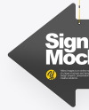 Glossy Arrow Sign Mockup