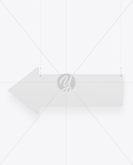 Matte Arrow Sign Mockup