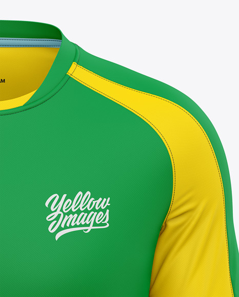 Long Sleeve Raglan Jersey Mockup