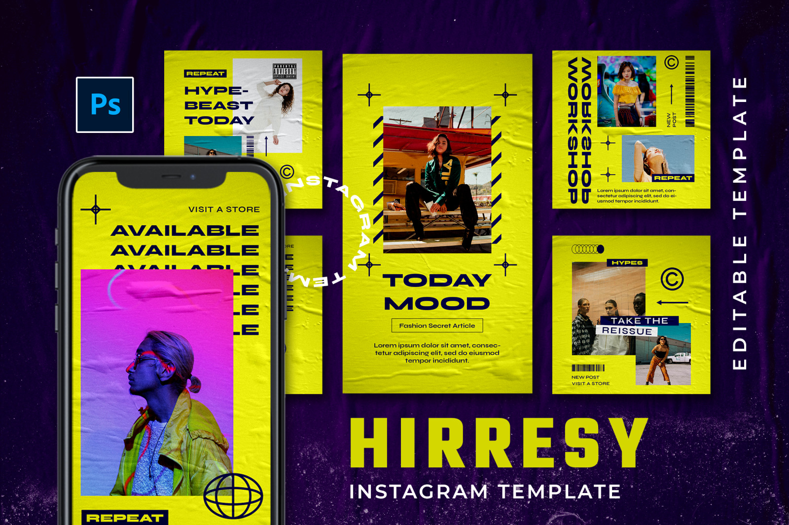 Hirresy Instagram Template