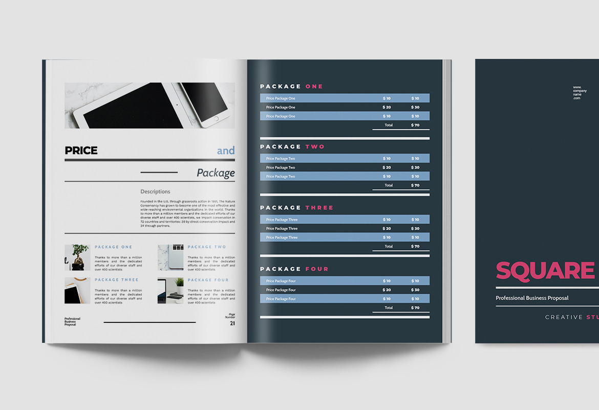 Square Business Proposal Indesign