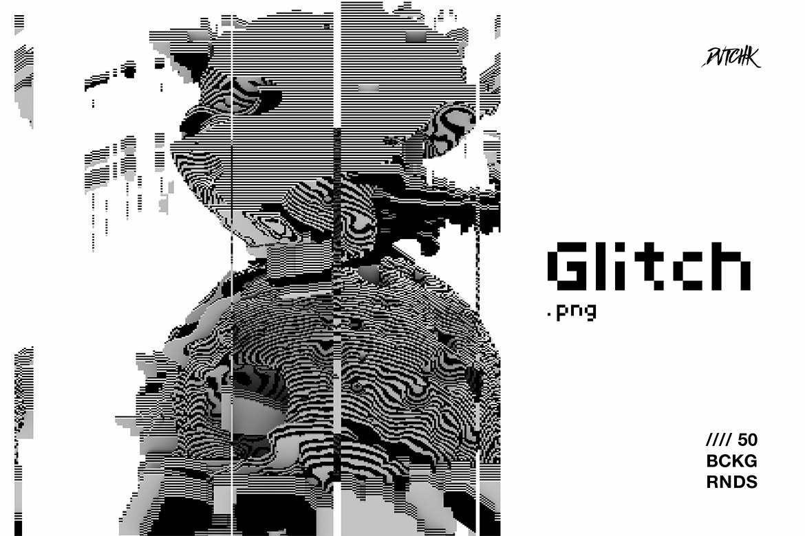 Glitch | Geometric Transparent PNG Error Shapes