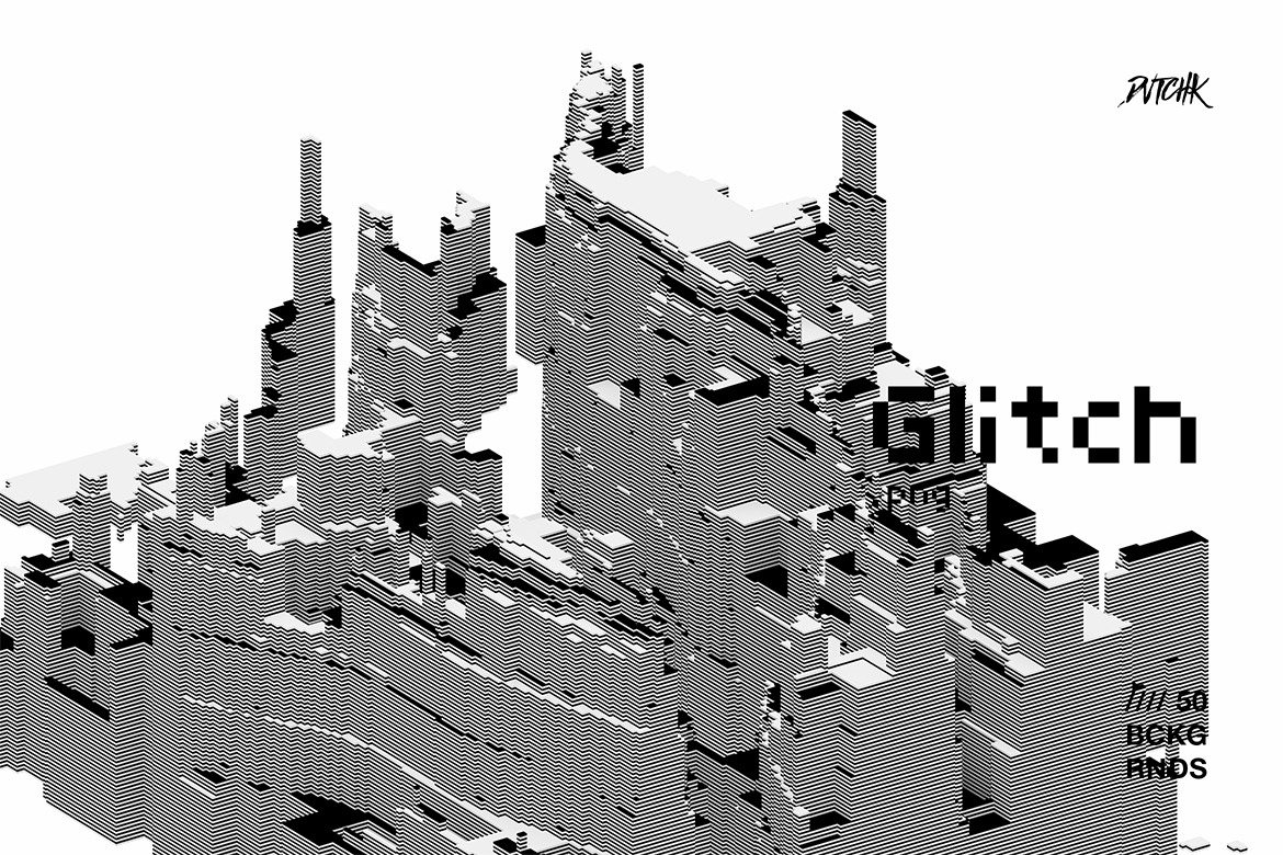 Glitch | Geometric Transparent PNG Error Shapes