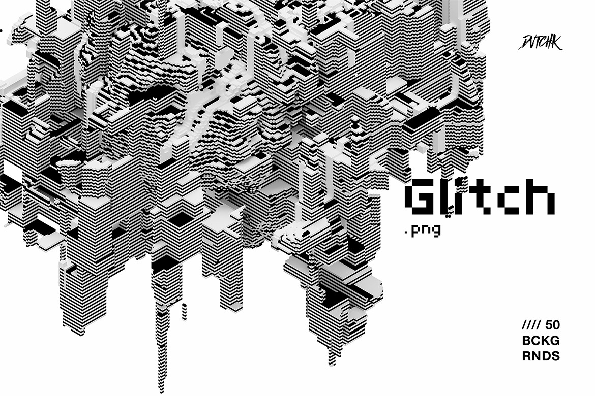 Glitch | Geometric Transparent PNG Error Shapes