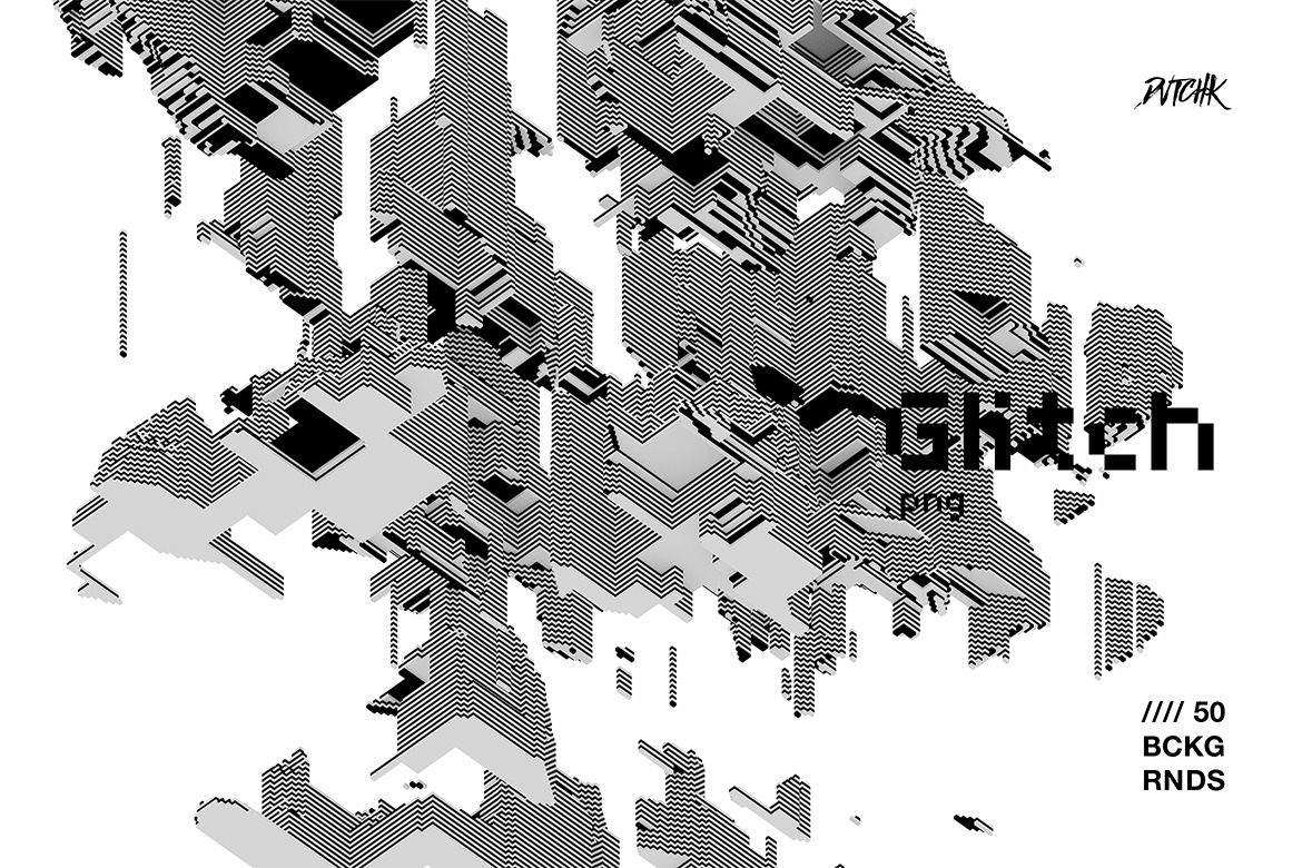 Glitch | Geometric Transparent PNG Error Shapes