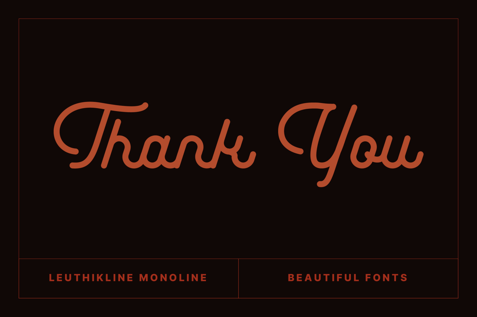 Leuthikline - Beautiful Monoline Font