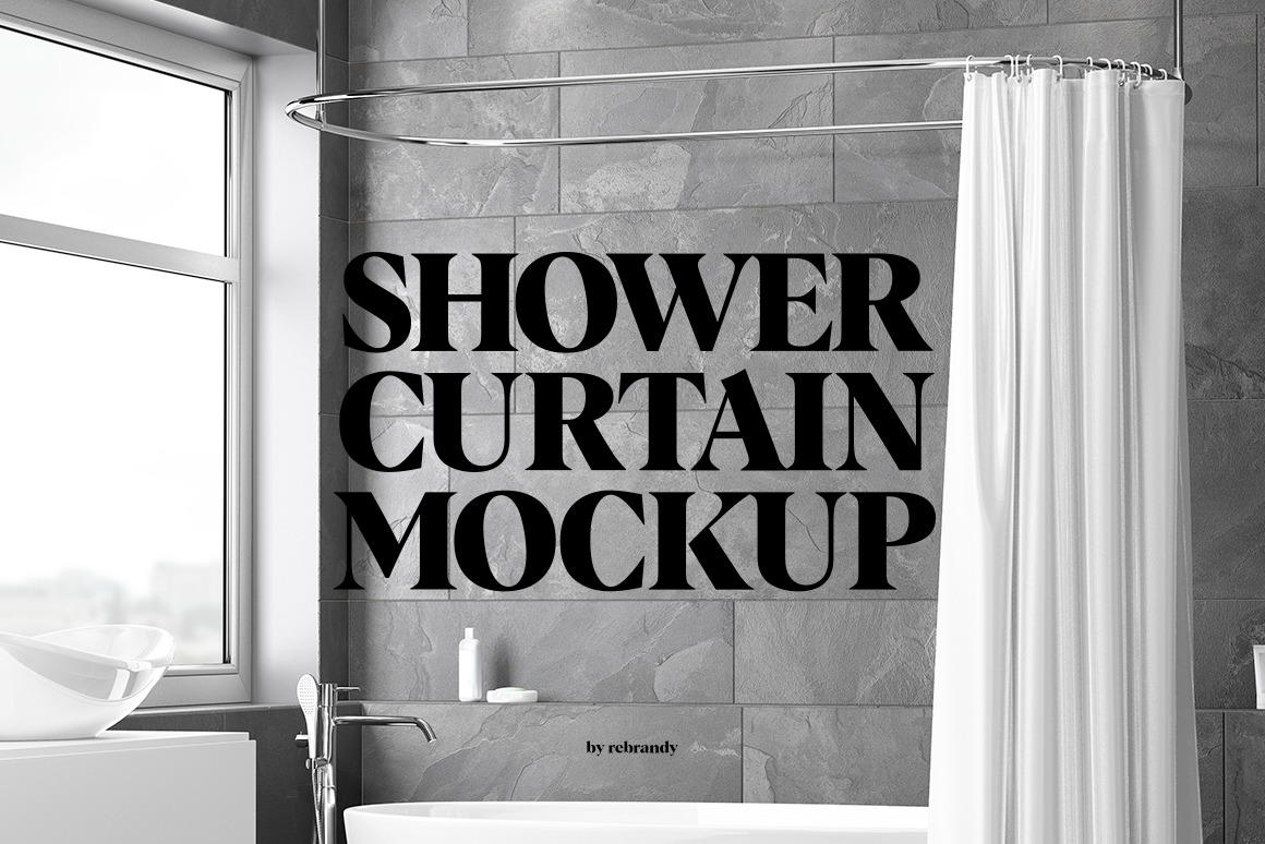 Shower Curtain Mockup