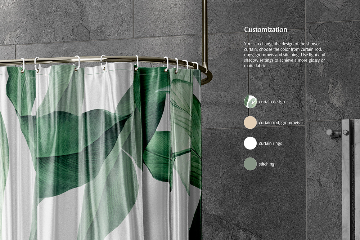 Shower Curtain Mockup