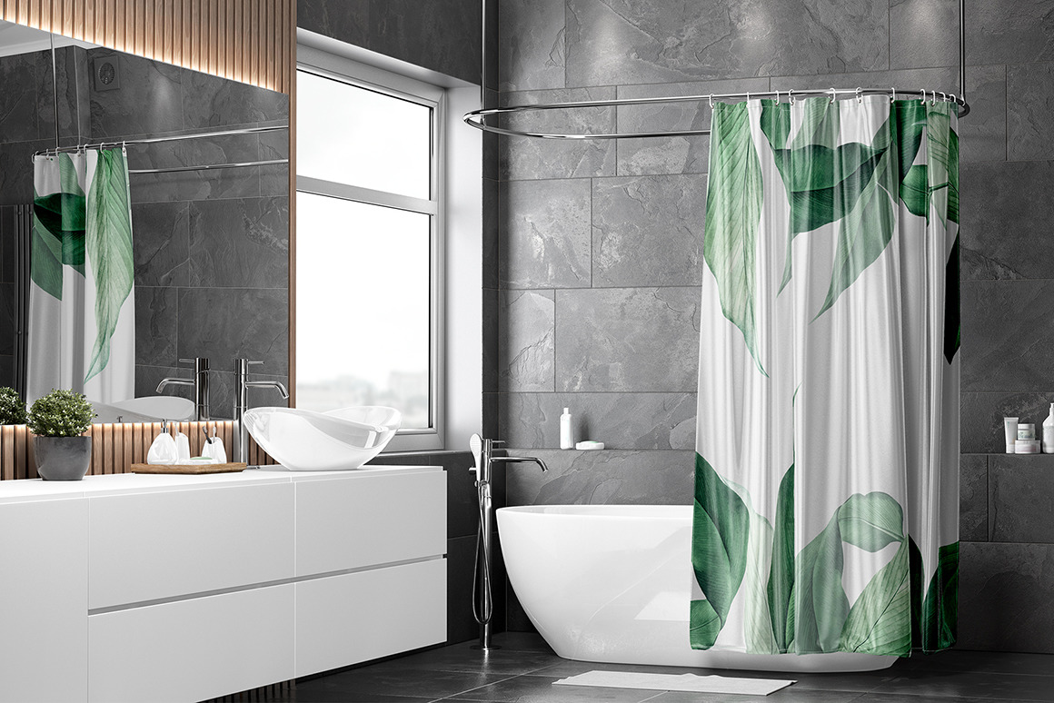 Shower Curtain Mockup Shower Curtain Mockup