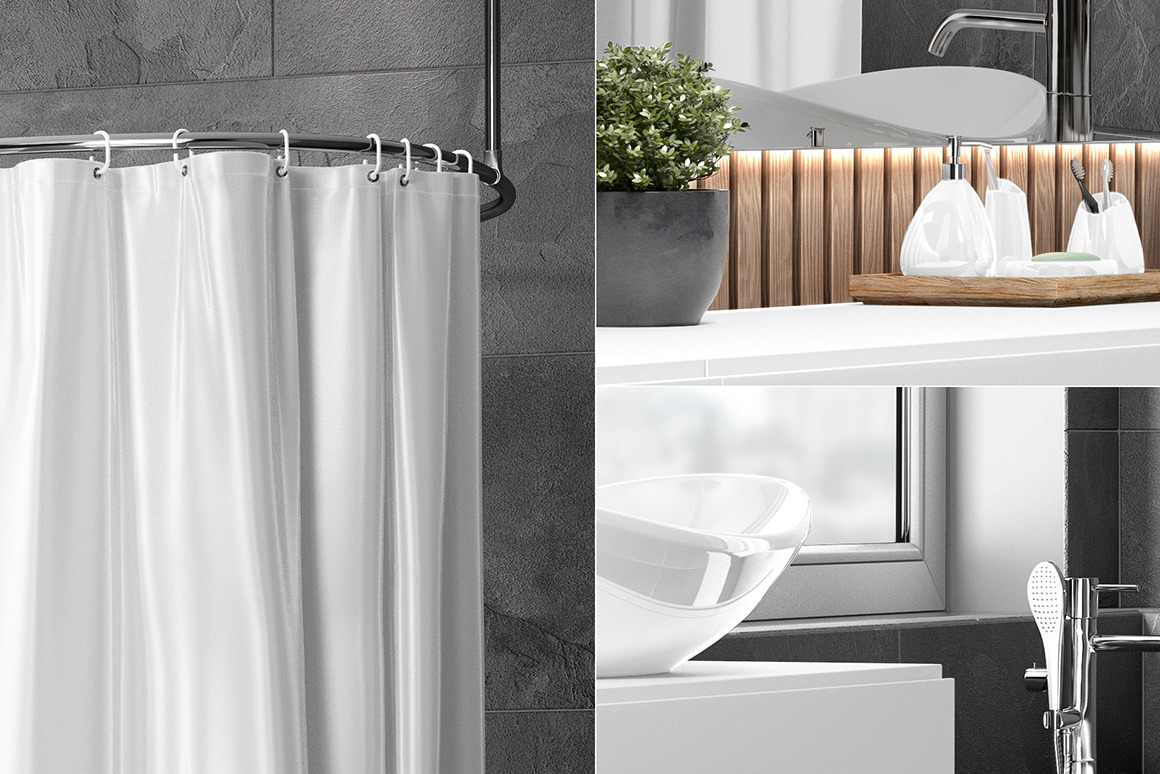 Shower Curtain Mockup Shower Curtain Mockup