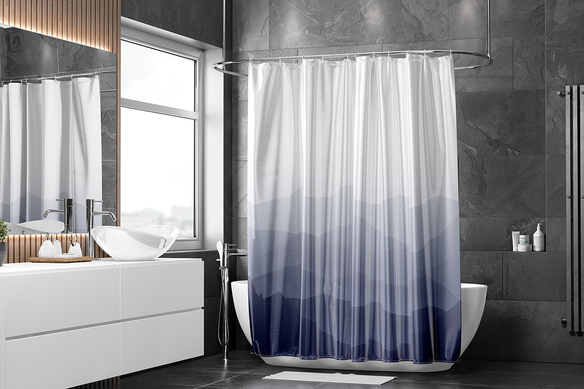 Shower Curtain Mockup Shower Curtain Mockup
