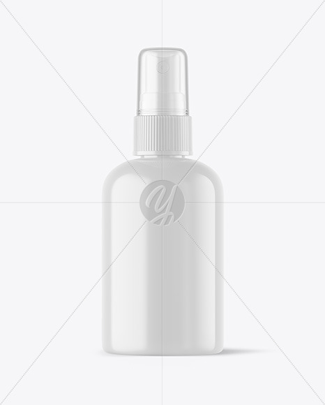 Glosy Cosmetic Spray Bottle Mockup