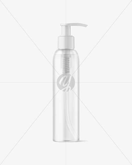 Frosted Cosmetic Bottle with Pump Mockup