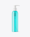 Color Plastic Cosmetic Bottle with Pump Mockup