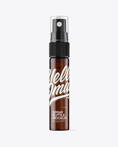 Amber Spray Bottle Mockup - Perfume spray bottle mockup