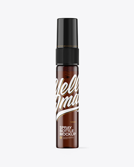 Amber Spray Bottle Mockup