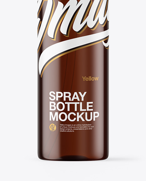 Amber Spray Bottle Mockup