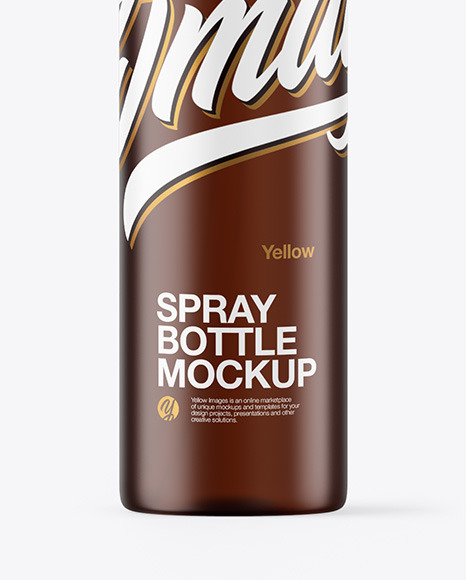 Frosted Amber Spray Bottle Mockup