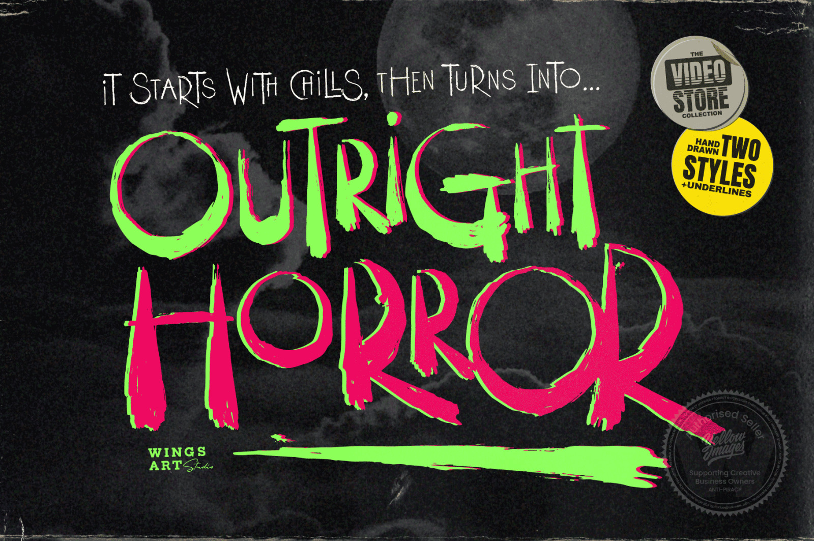 Outright Horror: Hand-drawn Halloween Font Outright Horror: Hand-drawn Halloween Font
