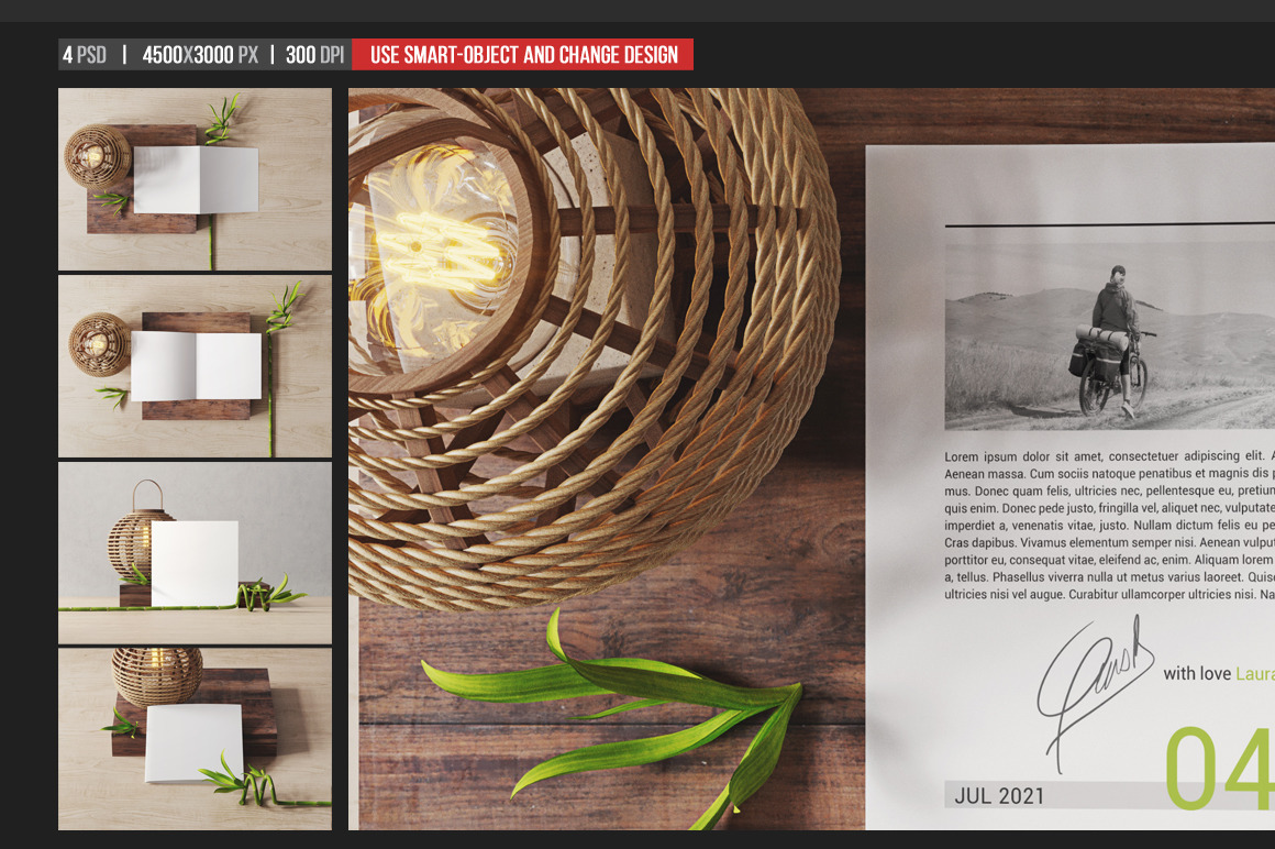 Square Bi-fold Brochure Mockup Square Bi-fold Brochure Mockup